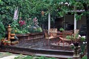Deck and Quarzite Patio in Stanford, California