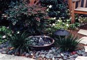Fountain and Bench in San Diego Garden